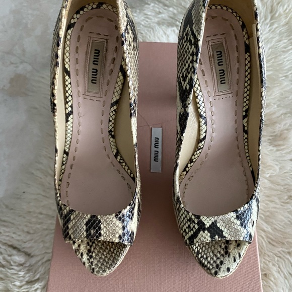 Miu Miu python pitone heels 7 1/2 - Picture 11 of 14